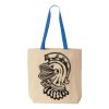 Natural Tote with Contrast-Color Handles Thumbnail