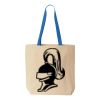 Natural Tote with Contrast-Color Handles Thumbnail