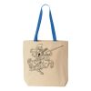 Natural Tote with Contrast-Color Handles Thumbnail