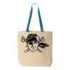 Natural Tote with Contrast-Color Handles Thumbnail
