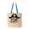 Natural Tote with Contrast-Color Handles Thumbnail