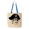 Natural Tote with Contrast-Color Handles Thumbnail