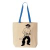 Natural Tote with Contrast-Color Handles Thumbnail