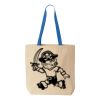 Natural Tote with Contrast-Color Handles Thumbnail