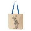 Natural Tote with Contrast-Color Handles Thumbnail