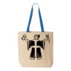 Natural Tote with Contrast-Color Handles Thumbnail