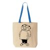 Natural Tote with Contrast-Color Handles Thumbnail