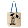 Natural Tote with Contrast-Color Handles Thumbnail