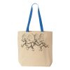 Natural Tote with Contrast-Color Handles Thumbnail