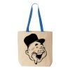 Natural Tote with Contrast-Color Handles Thumbnail