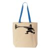 Natural Tote with Contrast-Color Handles Thumbnail