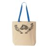Natural Tote with Contrast-Color Handles Thumbnail