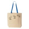 Natural Tote with Contrast-Color Handles Thumbnail