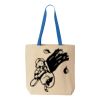 Natural Tote with Contrast-Color Handles Thumbnail