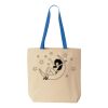 Natural Tote with Contrast-Color Handles Thumbnail