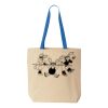 Natural Tote with Contrast-Color Handles Thumbnail