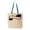 Natural Tote with Contrast-Color Handles Thumbnail
