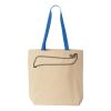 Natural Tote with Contrast-Color Handles Thumbnail