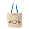 Natural Tote with Contrast-Color Handles Thumbnail