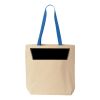 Natural Tote with Contrast-Color Handles Thumbnail