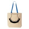 Natural Tote with Contrast-Color Handles Thumbnail