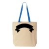 Natural Tote with Contrast-Color Handles Thumbnail