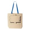 Natural Tote with Contrast-Color Handles Thumbnail