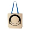 Natural Tote with Contrast-Color Handles Thumbnail