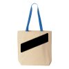 Natural Tote with Contrast-Color Handles Thumbnail