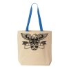 Natural Tote with Contrast-Color Handles Thumbnail