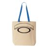 Natural Tote with Contrast-Color Handles Thumbnail