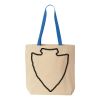 Natural Tote with Contrast-Color Handles Thumbnail