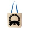 Natural Tote with Contrast-Color Handles Thumbnail