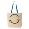 Natural Tote with Contrast-Color Handles Thumbnail