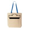 Natural Tote with Contrast-Color Handles Thumbnail