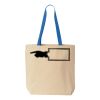 Natural Tote with Contrast-Color Handles Thumbnail