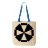 Natural Tote with Contrast-Color Handles Thumbnail