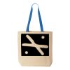 Natural Tote with Contrast-Color Handles Thumbnail