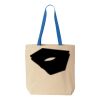 Natural Tote with Contrast-Color Handles Thumbnail