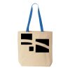 Natural Tote with Contrast-Color Handles Thumbnail