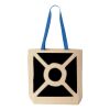 Natural Tote with Contrast-Color Handles Thumbnail