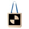 Natural Tote with Contrast-Color Handles Thumbnail