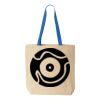 Natural Tote with Contrast-Color Handles Thumbnail