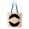 Natural Tote with Contrast-Color Handles Thumbnail
