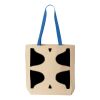 Natural Tote with Contrast-Color Handles Thumbnail