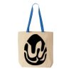 Natural Tote with Contrast-Color Handles Thumbnail