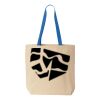 Natural Tote with Contrast-Color Handles Thumbnail