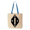 Natural Tote with Contrast-Color Handles Thumbnail