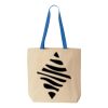 Natural Tote with Contrast-Color Handles Thumbnail