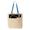 Natural Tote with Contrast-Color Handles Thumbnail